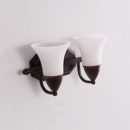 Finitura rustica in ossido nero per protezione degli occhi Applique da parete con luce ambientale