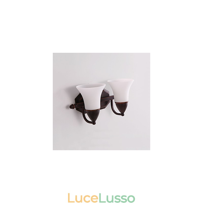 Finitura rustica in ossido nero per protezione degli occhi Applique da parete con luce ambientale