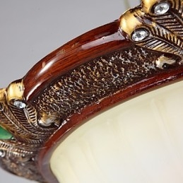 Lampada a cupola in vetro resina tipo Europa 37*19CM Dolce per assorbire la luce della cupola