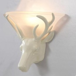 Lampada da parete moderna e contemporanea a forma di testa di cervo, lampada da parete creativa per soggiorno e camera da letto