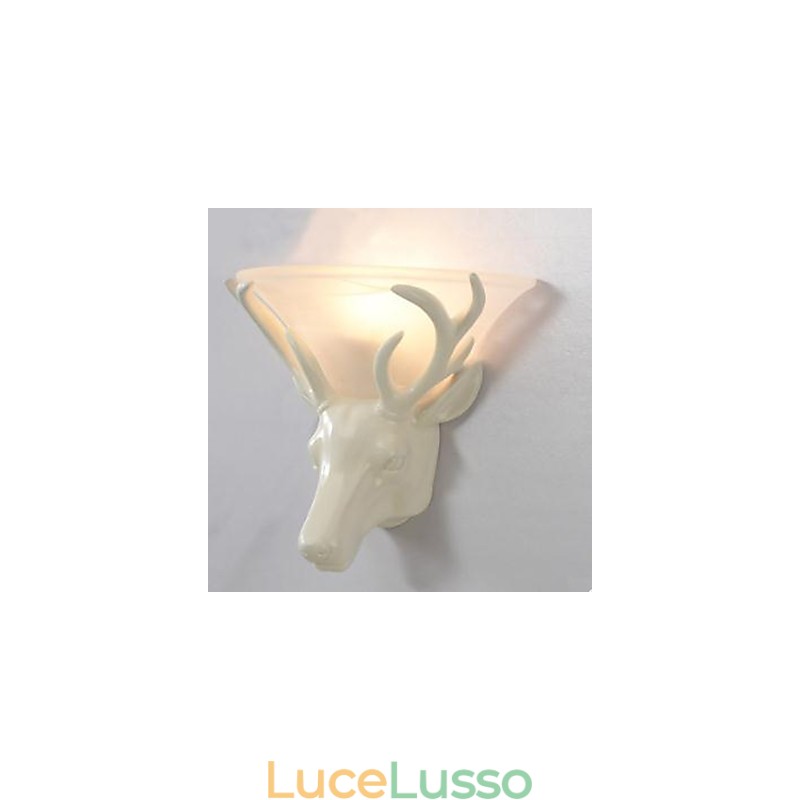 Lampada da parete moderna e contemporanea a forma di testa di cervo, lampada da parete creativa per soggiorno e camera da letto