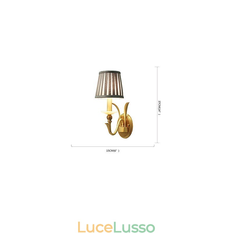 Semplice paese tradizionale classico ottone caratteristica per mini stile applique da parete uplight luce da parete