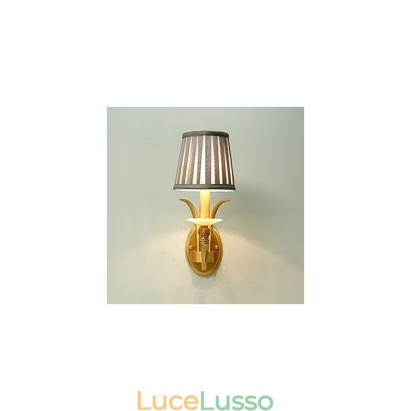 Semplice paese tradizionale classico ottone caratteristica per mini stile applique da parete uplight luce da parete