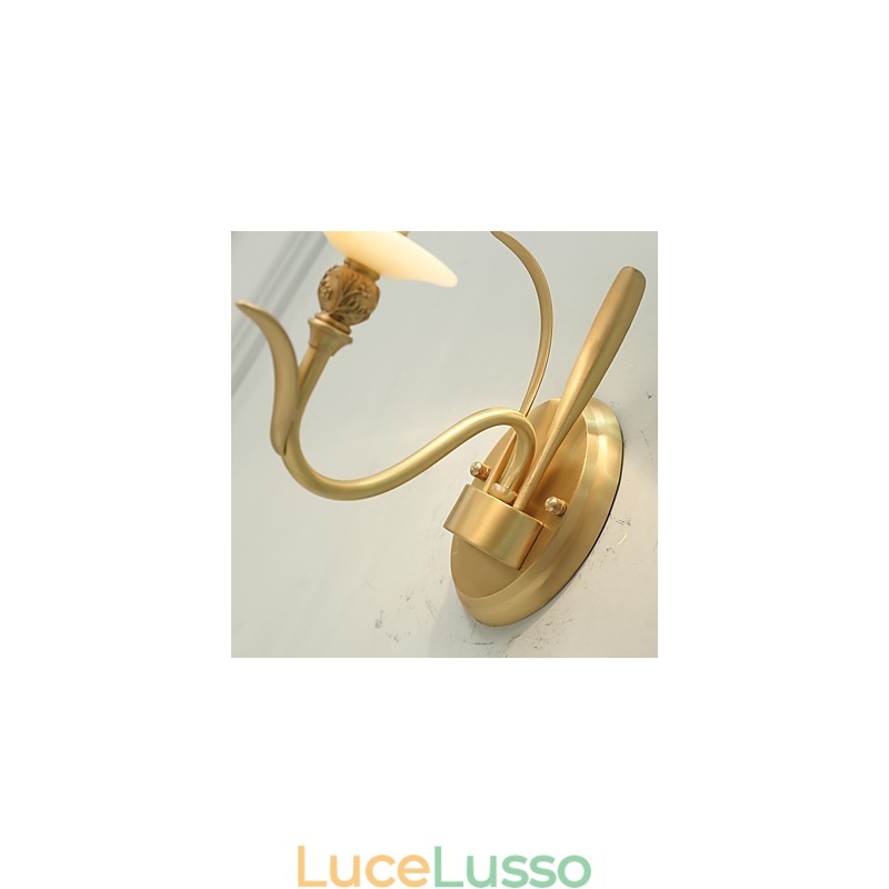 Semplice paese tradizionale classico ottone caratteristica per mini stile applique da parete uplight luce da parete