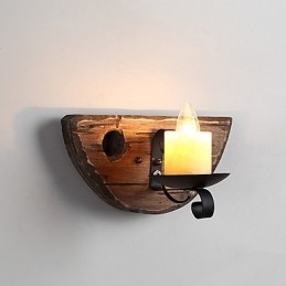 Dipinto rustico Lodge Caratteristica per applique da parete in stile Mini Uplight Applique da parete