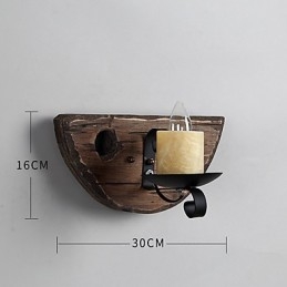 Dipinto rustico Lodge Caratteristica per applique da parete in stile Mini Uplight Applique da parete