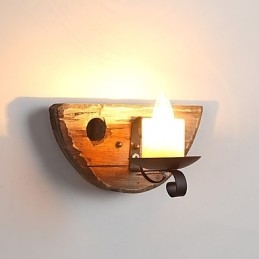 Dipinto rustico Lodge Caratteristica per applique da parete in stile Mini Uplight Applique da parete
