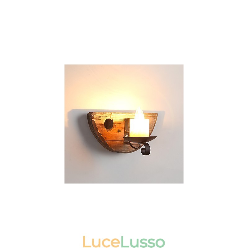 Dipinto rustico Lodge Caratteristica per applique da parete in stile Mini Uplight Applique da parete