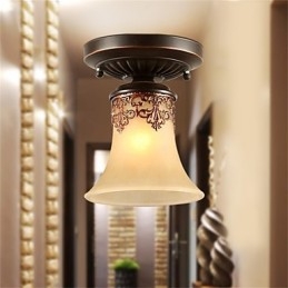 Lampadario a sospensione tradizionale classico rustico lodge vintage retrò lanterna sala da pranzo
