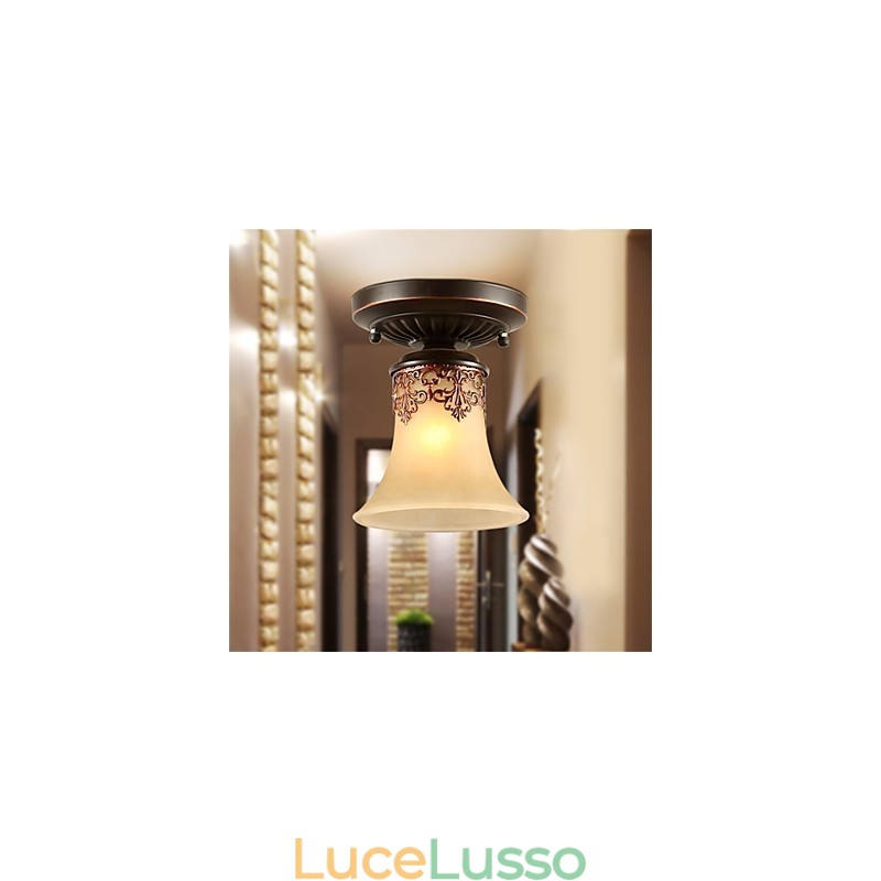 Lampadario a sospensione tradizionale classico rustico lodge vintage retrò lanterna sala da pranzo