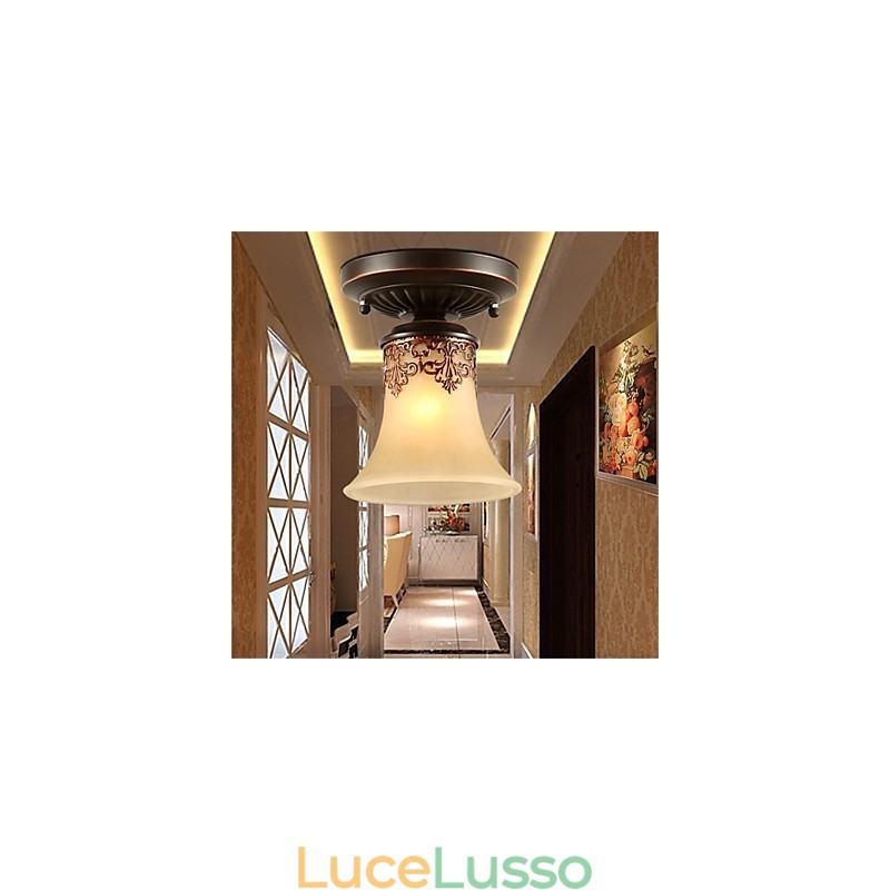 Lampadario a sospensione tradizionale classico rustico lodge vintage retrò lanterna sala da pranzo