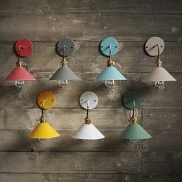 Mini dimensioni semplice industriale testa lampadine lampada da parete vintage retrò villaggio metallo applique da parete lampada da parete corridoio