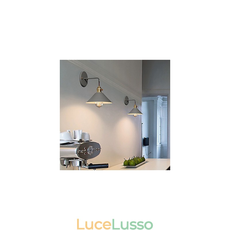 Mini dimensioni semplice industriale testa lampadine lampada da parete vintage retrò villaggio metallo applique da parete lampada da parete corridoio
