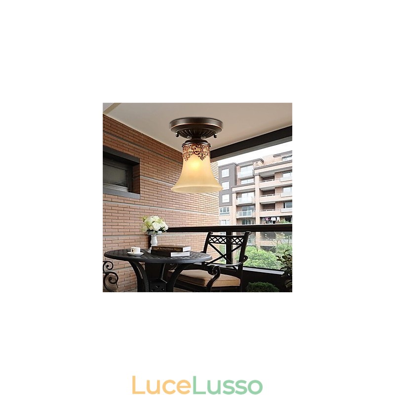 Lampadario a sospensione tradizionale classico rustico lodge vintage retrò lanterna sala da pranzo