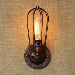 Semplice caratteristica di placcatura galvanica retrò vintage country per applique da parete con luce ambientale in stile mini