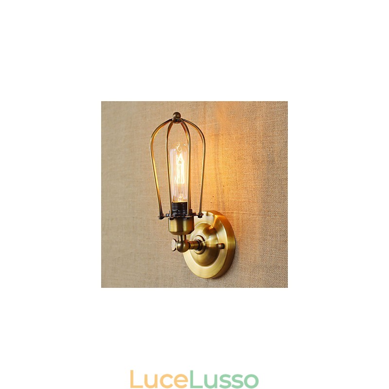 Semplice caratteristica di placcatura galvanica retrò vintage country per applique da parete con luce ambientale in stile mini