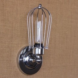 Semplice caratteristica di placcatura galvanica retrò vintage country per applique da parete con luce ambientale in stile mini