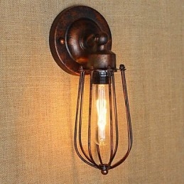 Semplice caratteristica di placcatura galvanica retrò vintage country per applique da parete con luce ambientale in stile mini