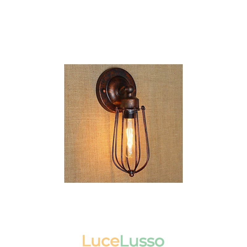Semplice caratteristica di placcatura galvanica retrò vintage country per applique da parete con luce ambientale in stile mini