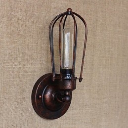 Semplice caratteristica di placcatura galvanica retrò vintage country per applique da parete con luce ambientale in stile mini