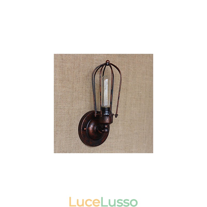 Semplice caratteristica di placcatura galvanica retrò vintage country per applique da parete con luce ambientale in stile mini