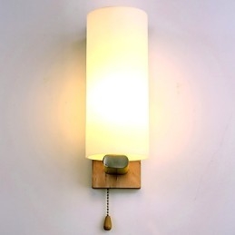 Novità Country Feature per Mini Style Protezione degli occhi Luce ambientale Applique da parete Lampada da parete Lampada da comodino in legno di ceppo