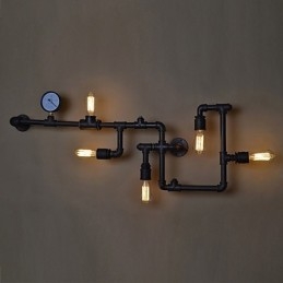 Loft Industrial Wall Lights Antique Edison Wall Lights con lampadine Vintage Pipe Wall Lamp per l'illuminazione del soggiorno