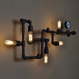 Loft Industrial Wall Lights Antique Edison Wall Lights con lampadine Vintage Pipe Wall Lamp per l'illuminazione del soggiorno