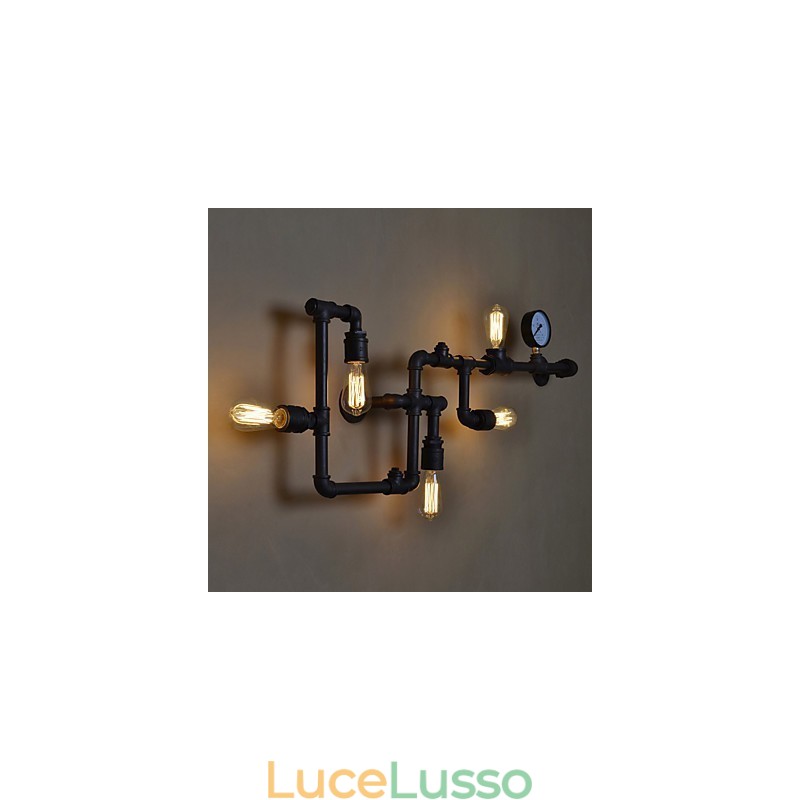 Loft Industrial Wall Lights Antique Edison Wall Lights con lampadine Vintage Pipe Wall Lamp per l'illuminazione del soggiorno