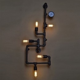 Loft Industrial Wall Lights Antique Edison Wall Lights con lampadine Vintage Pipe Wall Lamp per l'illuminazione del soggiorno