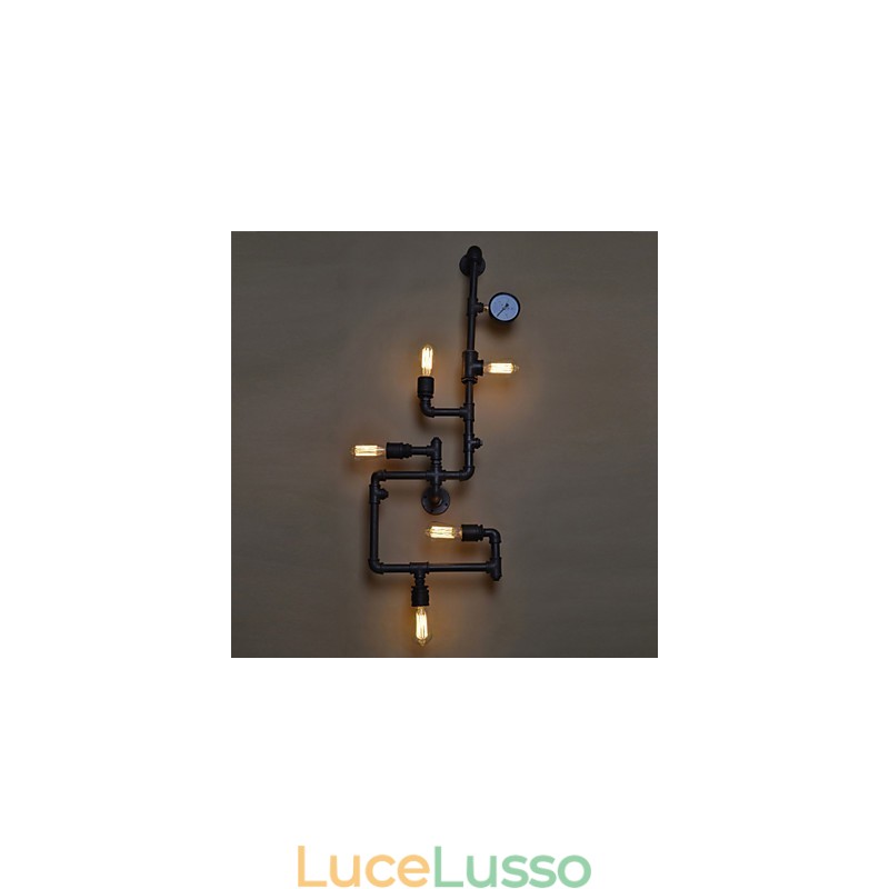 Loft Industrial Wall Lights Antique Edison Wall Lights con lampadine Vintage Pipe Wall Lamp per l'illuminazione del soggiorno
