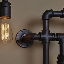 Loft Industrial Wall Lights Antique Edison Wall Lights con lampadine Vintage Pipe Wall Lamp per l'illuminazione del soggiorno
