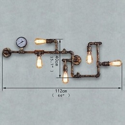 Loft Industrial Wall Lights Antique Edison Wall Lights con lampadine Vintage Pipe Wall Lamp per l'illuminazione del soggiorno