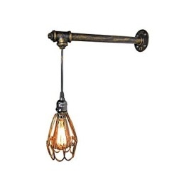 Lampada da parete vintage Loft ristorante bar corridoio bar lampada da parete in gabbia di ferro industria illuminazione con tubi di ferro