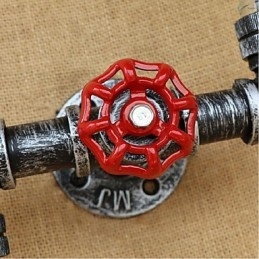 Applique da parete rustica in ottone per luce ambientale, applique da parete ambra