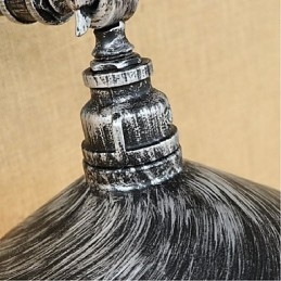 Lampada da parete in stile industriale con tubo dell'acqua nordico, luce da parete in argento