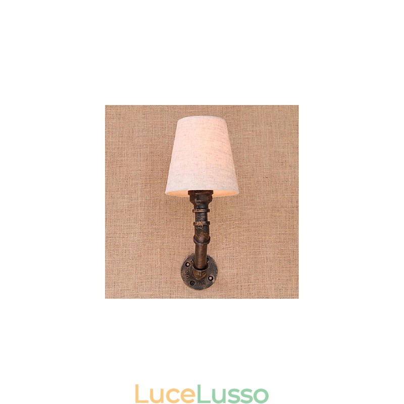 Applique da parete rustica in ottone per luce ambientale