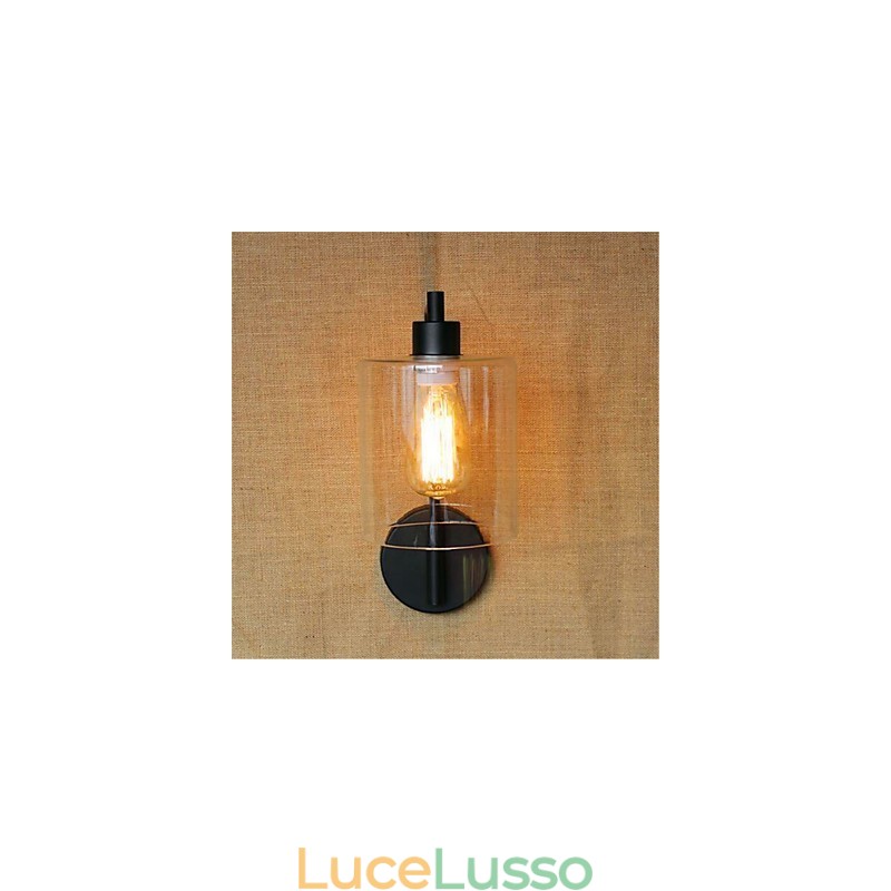 Finitura rustica in ossido nero per la luce ambientale del braccio oscillante