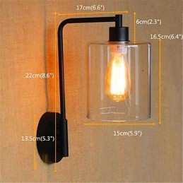 Finitura rustica in ossido nero per la luce ambientale del braccio oscillante