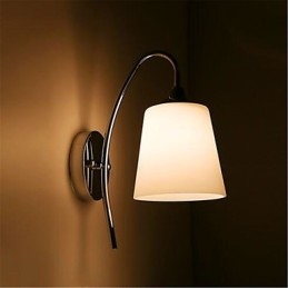 Lampada da parete moderna e minimalista in vetro per comodino e corridoio della camera d'albergo