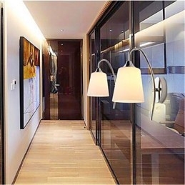 Lampada da parete moderna e minimalista in vetro per comodino e corridoio della camera d'albergo