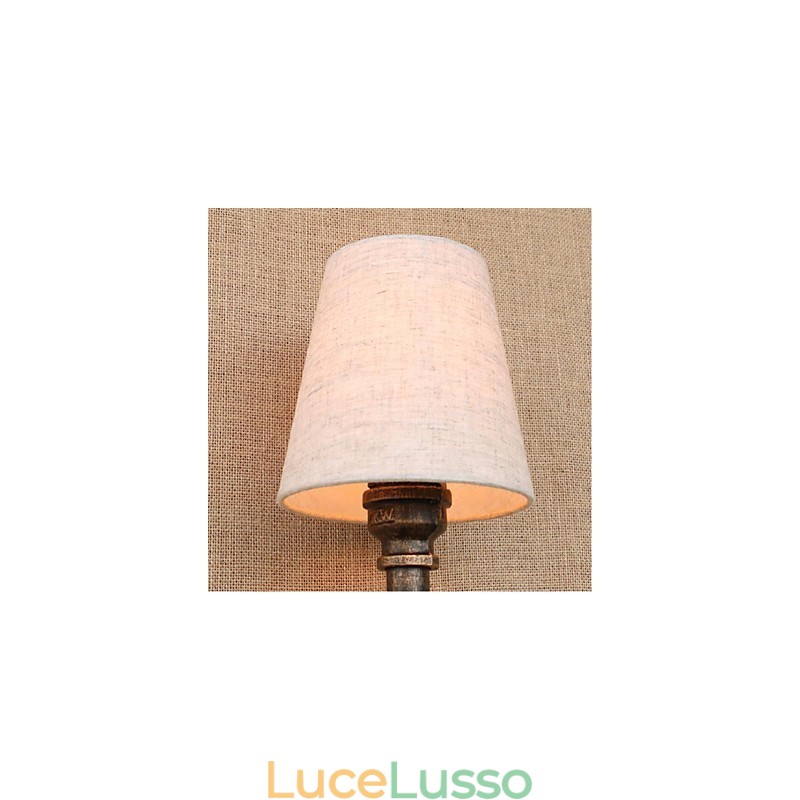 Applique da parete rustica in ottone per luce ambientale