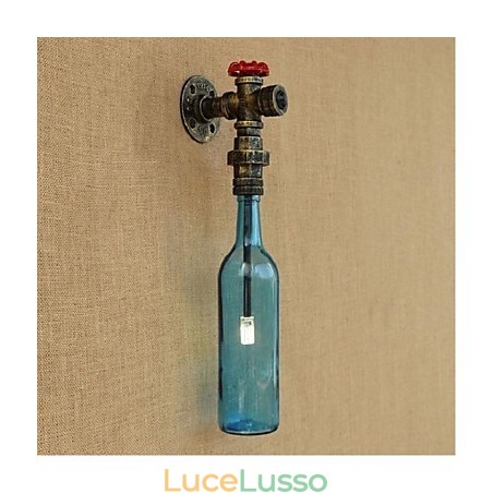 Interruttore a parete con lampada da parete a forma di bottiglia di tubo dell'acqua Interruttore a parete con lampada da parete a forma di bottiglia di tubo dell'acqua