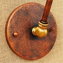 Applique da parete pieghevole retrattile creativa retrò nostalgica a braccio lungo, mezza ruggine