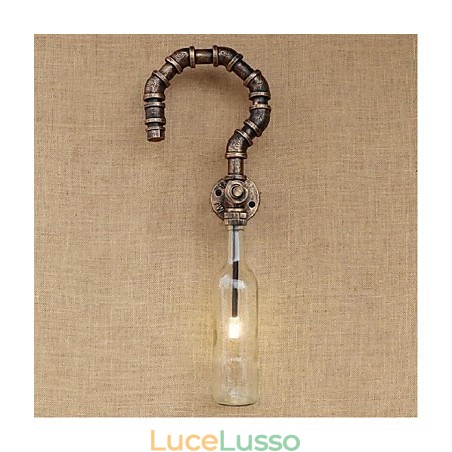 Lampada da parete retrò American Village Creative Industry Wind Designer Water Bottle Lampada da parete