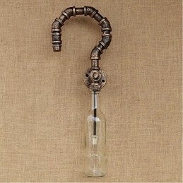 Lampada da parete retrò American Village Creative Industry Wind Designer Water Bottle Lampada da parete