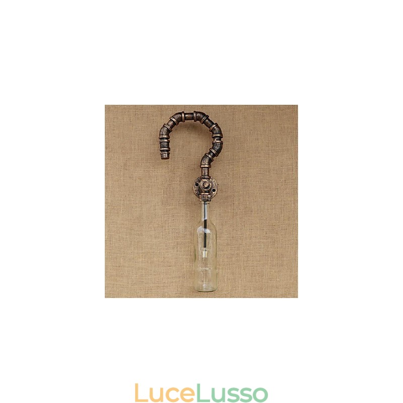 Lampada da parete retrò American Village Creative Industry Wind Designer Water Bottle Lampada da parete