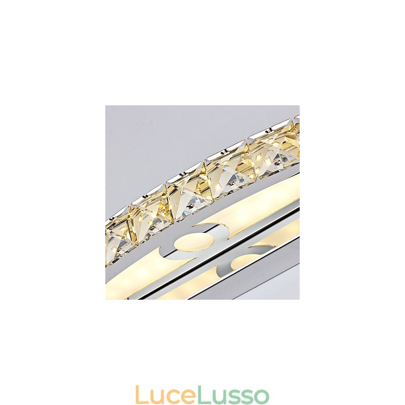 Illuminazione da bagno contemporanea in cristallo da parete