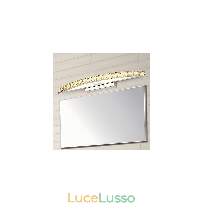 Illuminazione da bagno contemporanea in cristallo da parete