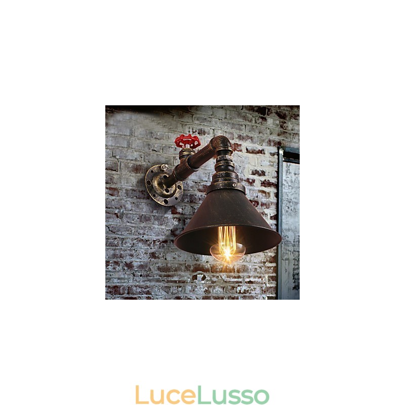 Applique da parete con tubi dell'acqua, stile retrò industriale, creativo, country, in metallo, per ristoranti, bar, tavoli da bar, applique da parete